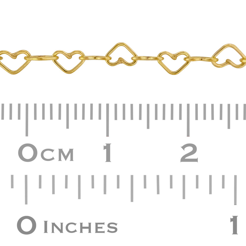 Gold Filled Yellow 2.8x3.7mm Heart Link Chain