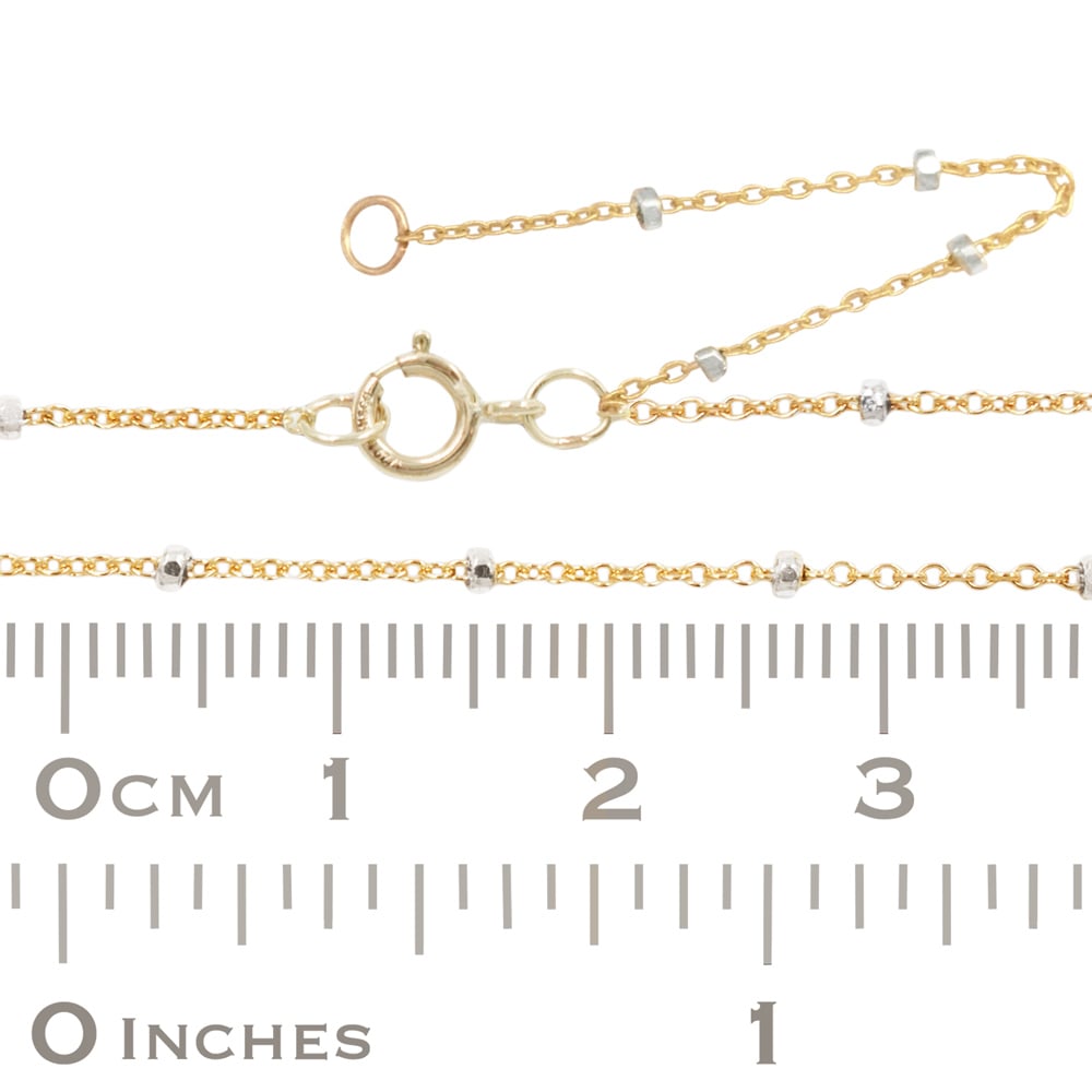 Gold Filled Chain, Sterling Silver Beads Oval Link Faceted Roundel Satellite Chain