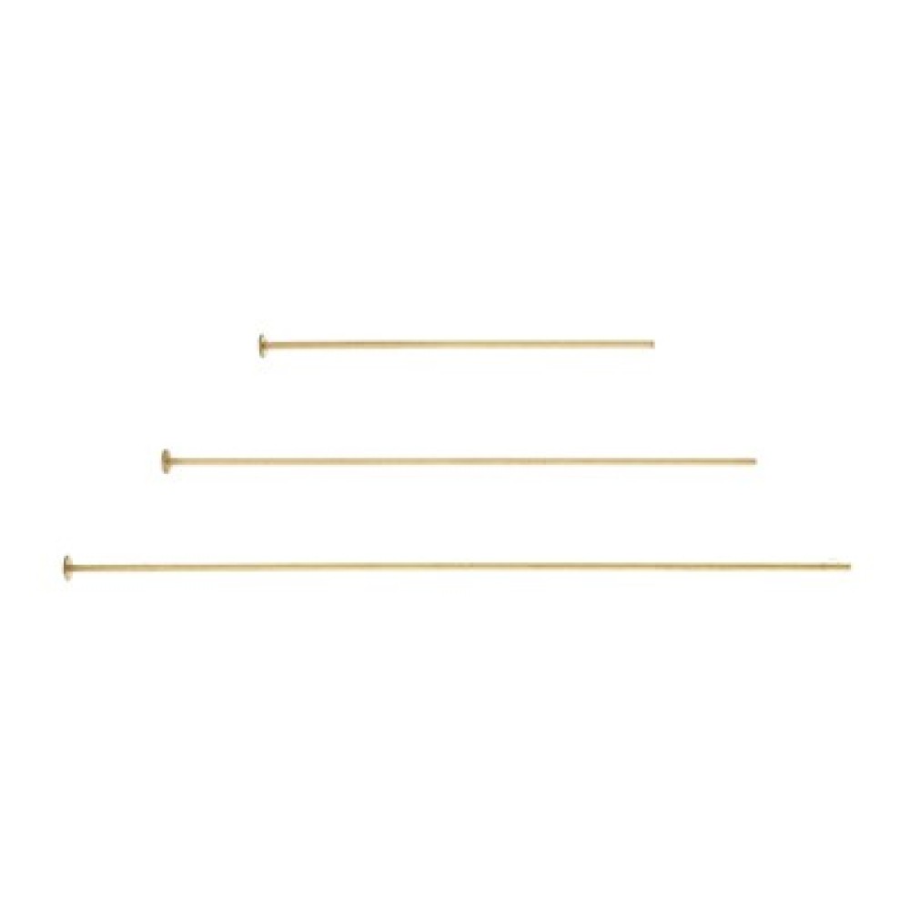 Gold Filled 1 Inch (25mm) Flat Top Headpin