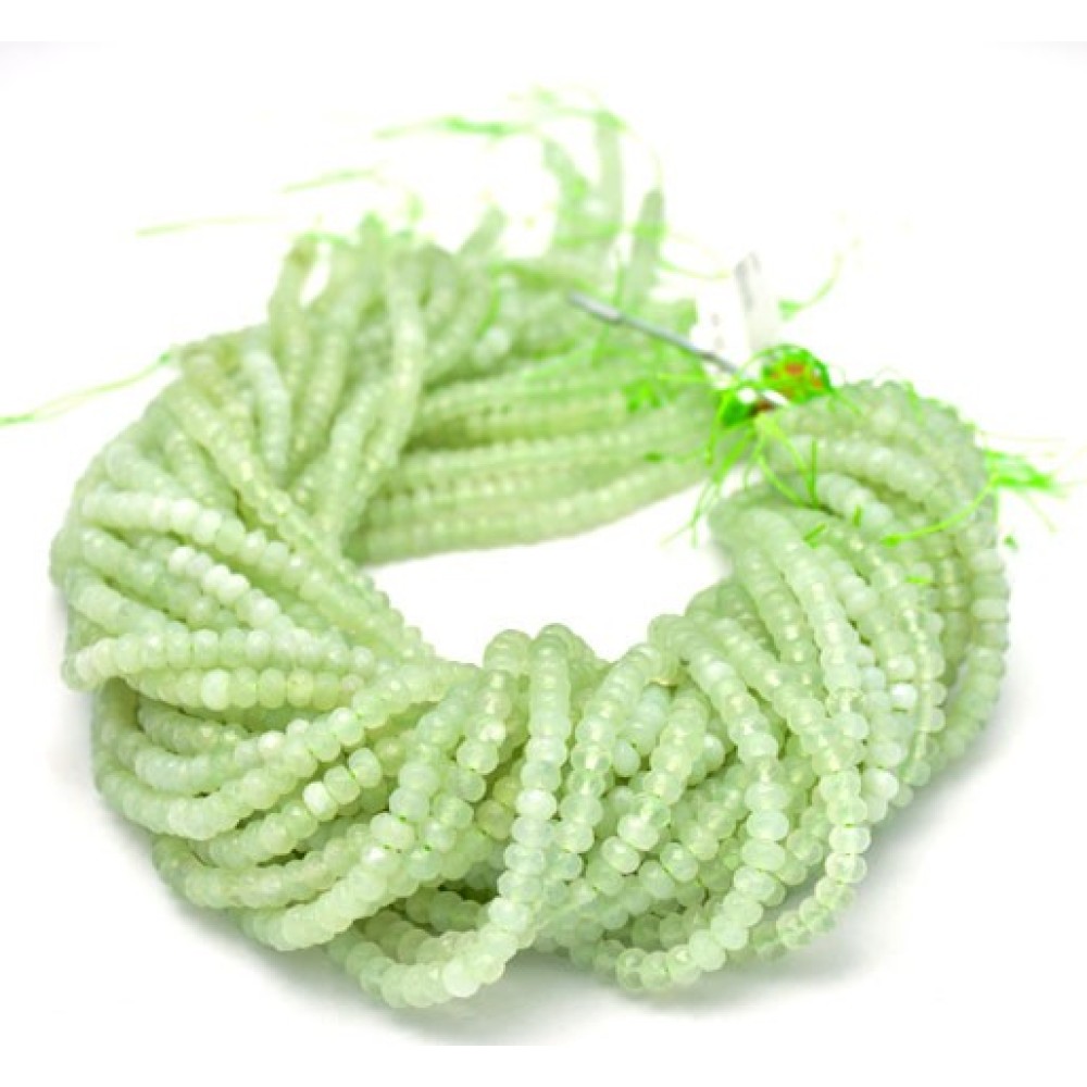 6mm New Jade Faceted Roundel Beads